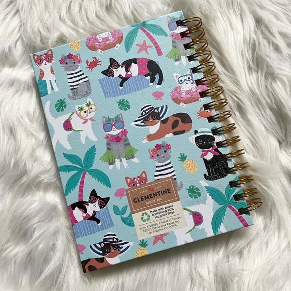 *NWOT*Clementine Cat Print Spiral Notebook Journal - Picture 3 of 4